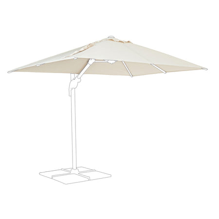 Telo per ombrellone "Orion" color Beige, con camino antivento, per esterno e giardino