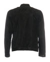U010 - Giacca Uomo Nero in vera pelle camoscio