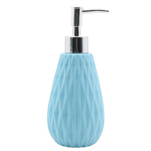 Dispenser Per Sapone Liquido Azzurro Lavorato Accessori Per Arredo Bagno 79942