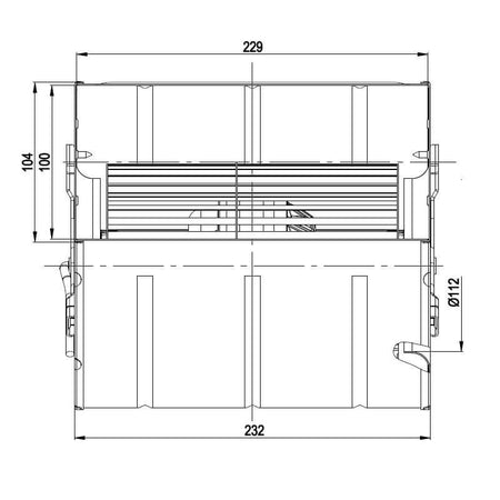 Ventilatore centrifugo D4E133-DT46-L4 per stufa a pellet 14706063