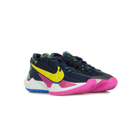 NIKE NBA Scarpa Bassa Uomo Zoom Freak 2 Midnight Navy/poison Green/fire Pink da uomo