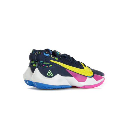 NIKE NBA Scarpa Bassa Uomo Zoom Freak 2 Midnight Navy/poison Green/fire Pink da uomo