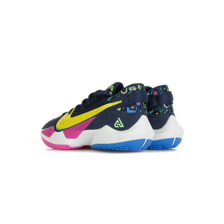 NIKE NBA Scarpa Bassa Uomo Zoom Freak 2 Midnight Navy/poison Green/fire Pink da uomo