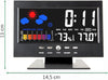 Stazione Meteo Igrometro Orologio Sveglia Da Tavolo Display Lcd Color Senza Fili