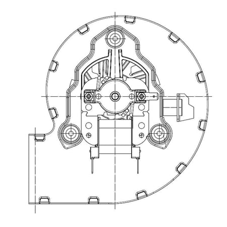 Ventilatore centrifugo RLA108/4200A82-3030LH per stufa a pellet 14706073