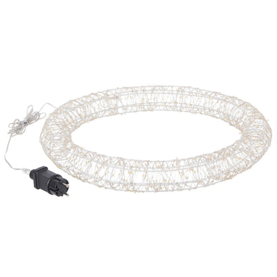 Corona di Natale luminosa luce classic 1140 microled con struttura bianca decorazione natalizia