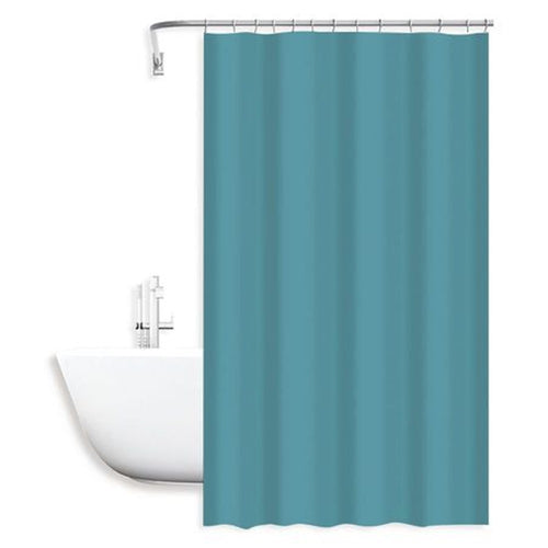 Tenda Doccia Antimuffa Impermeabile 180x200cm Ganci Anelli Bagno Celeste 79716