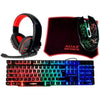 Kit Gaming Per Pc Con Tastiera Cuffia Con Microfono Tappetino Mouse A Led 4in1