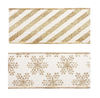 Nastro decorativo Tinsel oro per confezioni natalizie h 63 mm x 4 mt