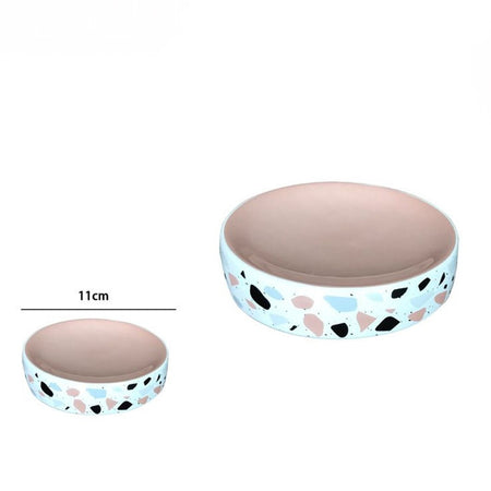 Porta Sapone Saponetta Graniglia Bianco Multicolore Rosa Accessorio Bagno 59877