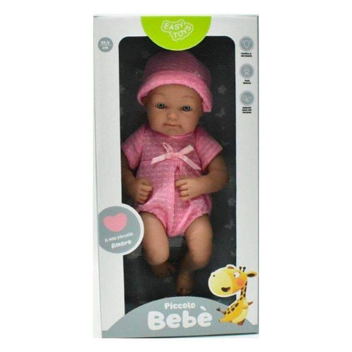 Bambolotto In Scatola Piccolo Bebè Giocattolo Bambini 3+ Vestiti Rosa 35,5 Cm