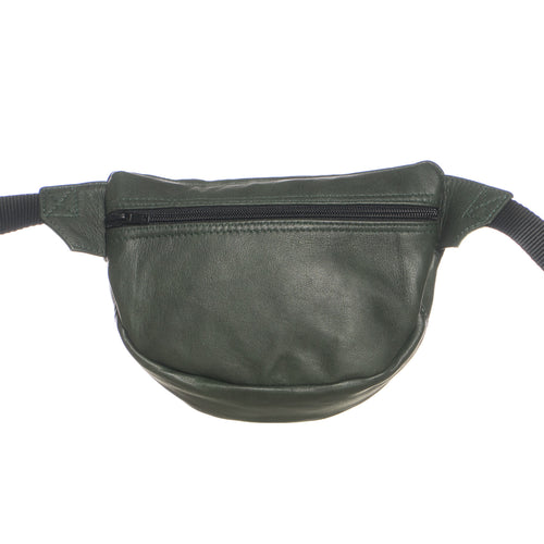 Eros - Marsupio Uomo Verde in vera pelle