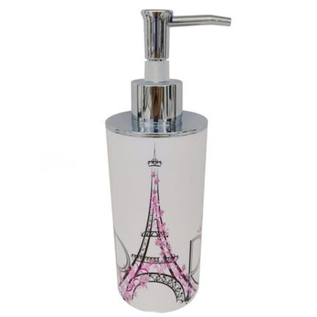 Dispenser Porta Sapone Liquido Scritta Paris Accessorio Arredo Per Bagno 87039