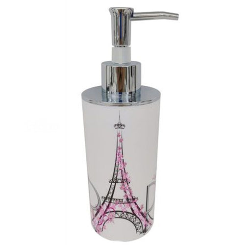 Dispenser Porta Sapone Liquido Scritta Paris Accessorio Arredo Per Bagno 87039