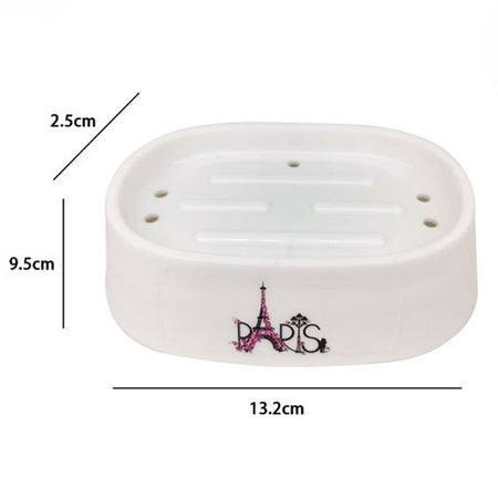 Piattino Per Sapone Porta Saponetta Decorato Scritta Paris Accessori Bagno 87042