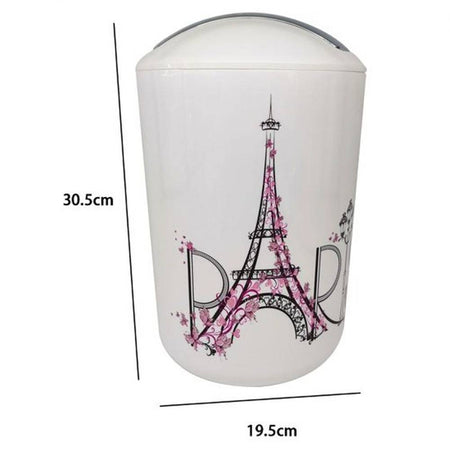 Pattumiera Cestino Secchio Rifiuti Gettacarte Accessori Bagno Scritta Paris 87044