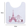 Tappeto Tappetino Girowater Arredo Da Bagno Bianco Decorata Scritta Paris 87047