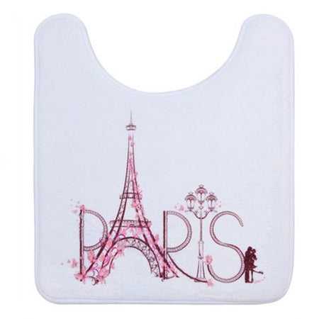 Tappeto Tappetino Girowater Arredo Da Bagno Bianco Decorata Scritta Paris 87047