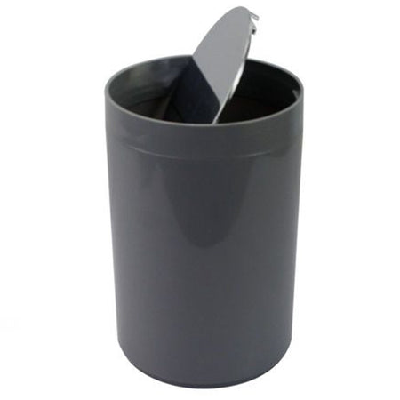 Pattumiera Cestino Secchio Rifiuti Grigio Arredo Bagno Coperchio Basculante 79897