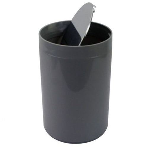 Pattumiera Cestino Secchio Rifiuti Grigio Arredo Bagno Coperchio Basculante 79897
