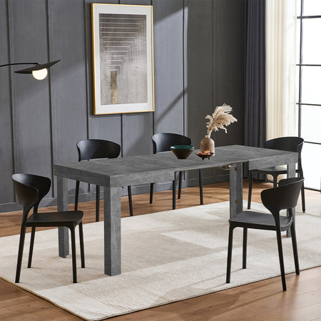 Tavolo da Pranzo Allungabile 120-200 cm Cucina Soggiorno Moderno 4/6 posti Cemento