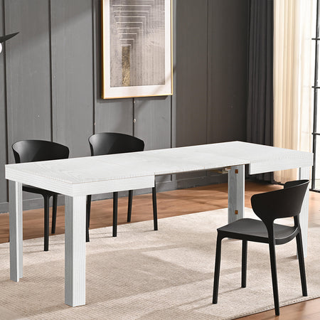 Tavolo da Pranzo Allungabile 120-200 cm Cucina Soggiorno Moderno 4/6 posti Bianco Frassinato