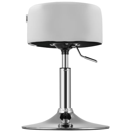 Sgabello Lavoro Make Up Toeletta Seduta Rotante Altezza Regolabile Comodo 130kg Bianco