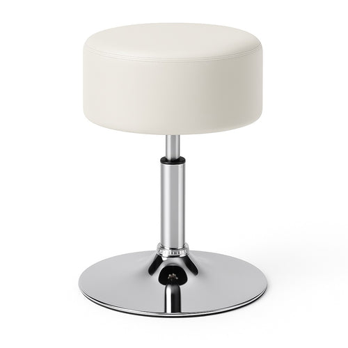 Sgabello Lavoro Make Up Toeletta Seduta Rotante Altezza Regolabile Comodo 130kg Bianco