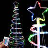 Albero di Natale Luminoso 120cm a Spirale con 73 luci Led Rgb e Telecomando