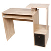 Scrivania Porta Pc con Cassetto in Tessuto Mensola Porta Tastiera 100cm Quercia