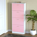 Scarpiera 4Ante Doppia Profondità Salvaspazio Rosa Bianco 63x24H150cm Legno mdf