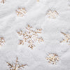 Tappeto Gonna Copertura Base Albero di Natale 80cm Peluche Bianco Oro Effetto Neve