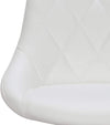 Set 2 Sgabelli Cucina Bar Girevoli Altezza Regolabile in Ecopelle Bianco e Acciaio