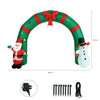 Arco Gonfiabile Natalizio 300x240 cm con Babbo Natale Pupazzo Neve Luci Led Esterno