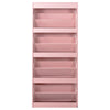 Scarpiera 4Ante Doppia Profondità Salvaspazio Rosa 63x24H150cm Legno mdf