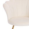 Poltrona Relax in Velluto Ergonomica con Struttura in Metallo Oro 69x64x80 cm Beige