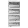 Scarpiera 4Ante Doppia Profondità Salvaspazio Bianco Marmo 63x24 H150cm Mdf
