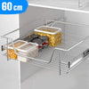 2pz Cassetto Telescopico Cucina 60cm Cestello Acciaio Estraibile Organizer Salvaspazio