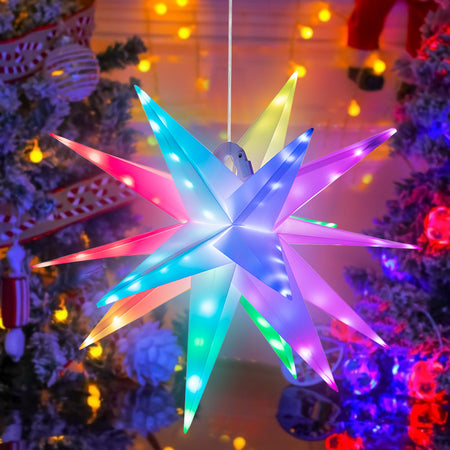Stella Luminosa Natale Soffitto 50cm LED RGB Usb con App e Musica Sincronizzata