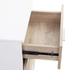 Comodino Mobiletto Cassettiera 3 Cassetti Design Moderno Legno Mdf Bianco Quercia