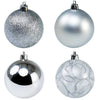 Addobbi Natalizi Albero 102 Pezzi Palline Silver Stelle Calze Pigne Decorazioni Natale