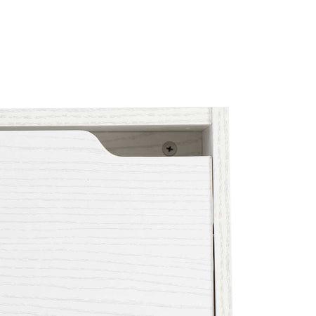 Scarpiera 4Ante Doppia Profondità Salvaspazio Bianco Frassinato 63x24 H150cm Mdf