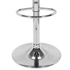 Set 2 Sgabelli Cucina Bar Girevoli Altezza Regolabile in Ecopelle Nero e Acciaio