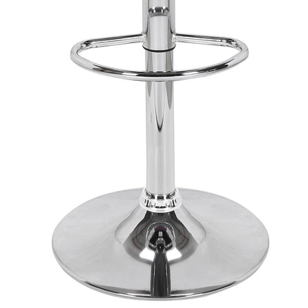 Set 2 Sgabelli Cucina Bar Girevoli Altezza Regolabile in Ecopelle Nero e Acciaio
