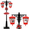 Lampione Natalizio Decorativo 188cm con Luci Led Musica Neve Motorizzata Scene