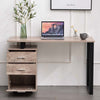Scrivania in Legno con Cassettiera integrata Porta Pc Computer 120x50cm Quercia