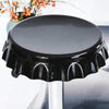 Set 2 Sgabelli Bar Cucina Girevoli Design Tappo Bottiglia Regolabili Nero Cromati