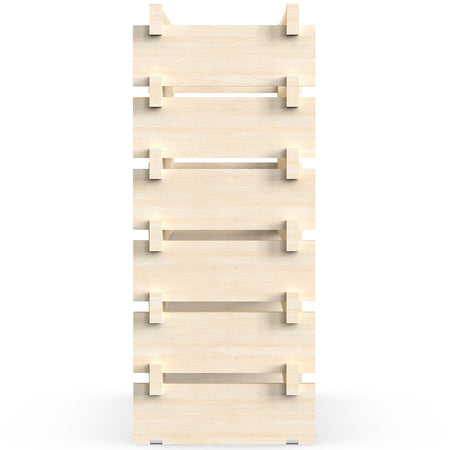 Porta Bottiglie Cantinetta Legno di Pino 6Piani 48 Scomparti 90x30 H81cm Casa Bar