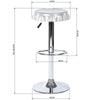 Set 2 Sgabelli Bar Cucina Girevoli Design Tappo Bottiglia Regolabili Silver Cromati