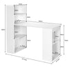 Scrivania con Doppia Libreria Laterale Porta PC in Legno Nobilitato Casa Ufficio Nero